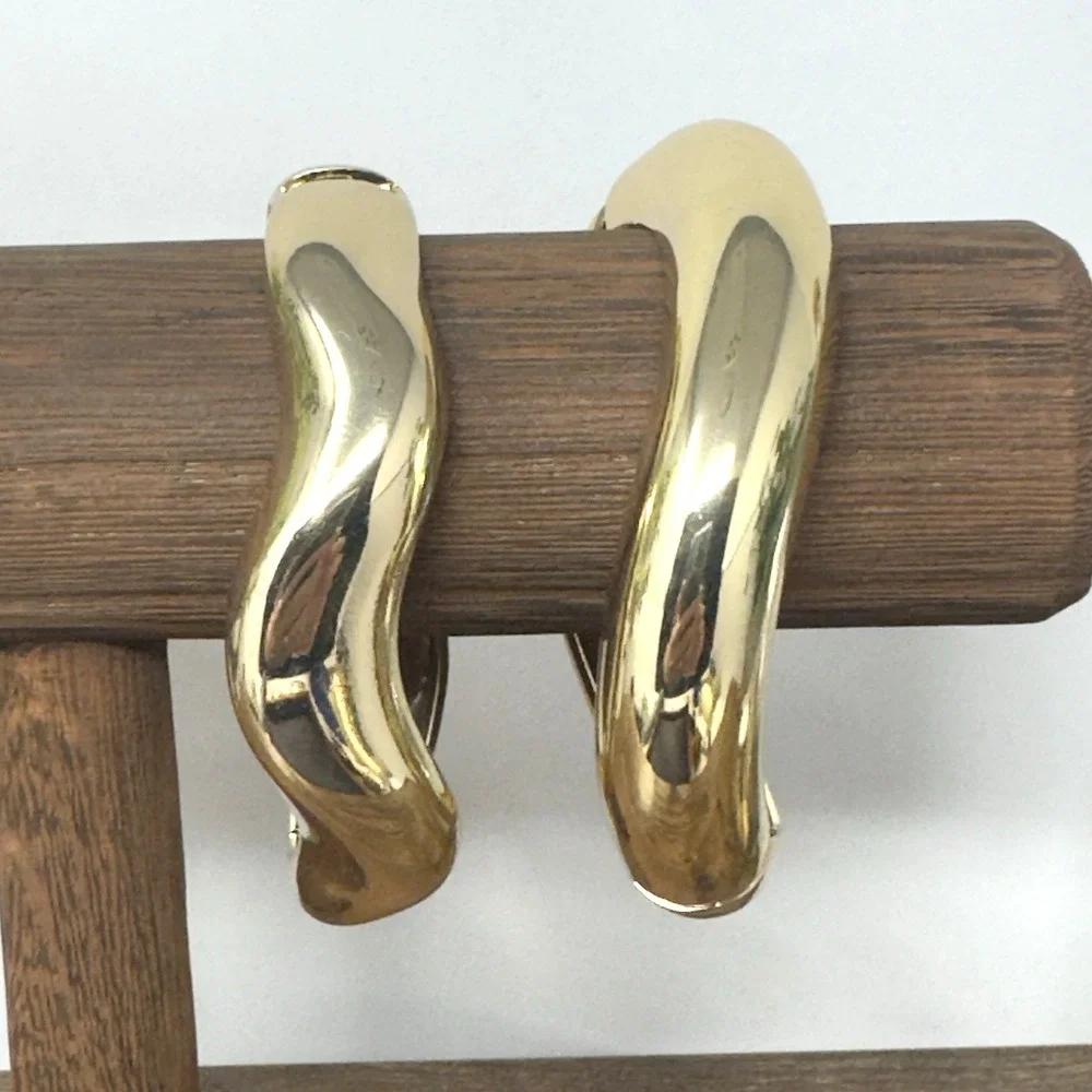 Lot Of 3 Gold Tone Cuff And Bangle Bracelet Statement Boho Runway Minimal